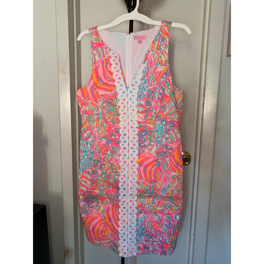 Multi Swish Fish Shift Dress